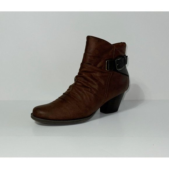 Beartraps Brown Side Zip Boots - Women's Size 8 M Booties Rikita - Picture 10 of 16